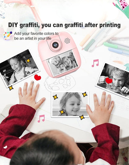 Children's Camera Print Instant Camera 1080P 2.0 Inch
