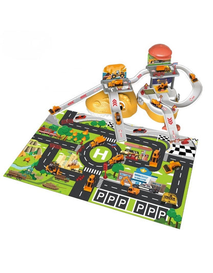 Kids 59 PCS 3 In 1 Dinosaur Storage Suitcase Garage Parking