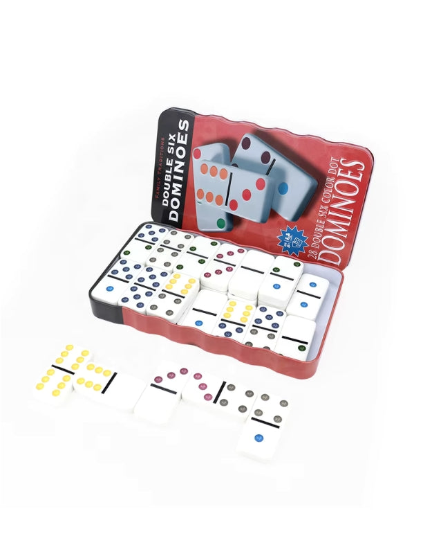 Double Six Color Dots Dominoes 28 PCS