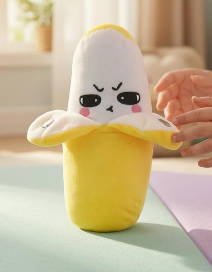 Interactive Plush Banana Toy Piano Rhythm Battery Operated