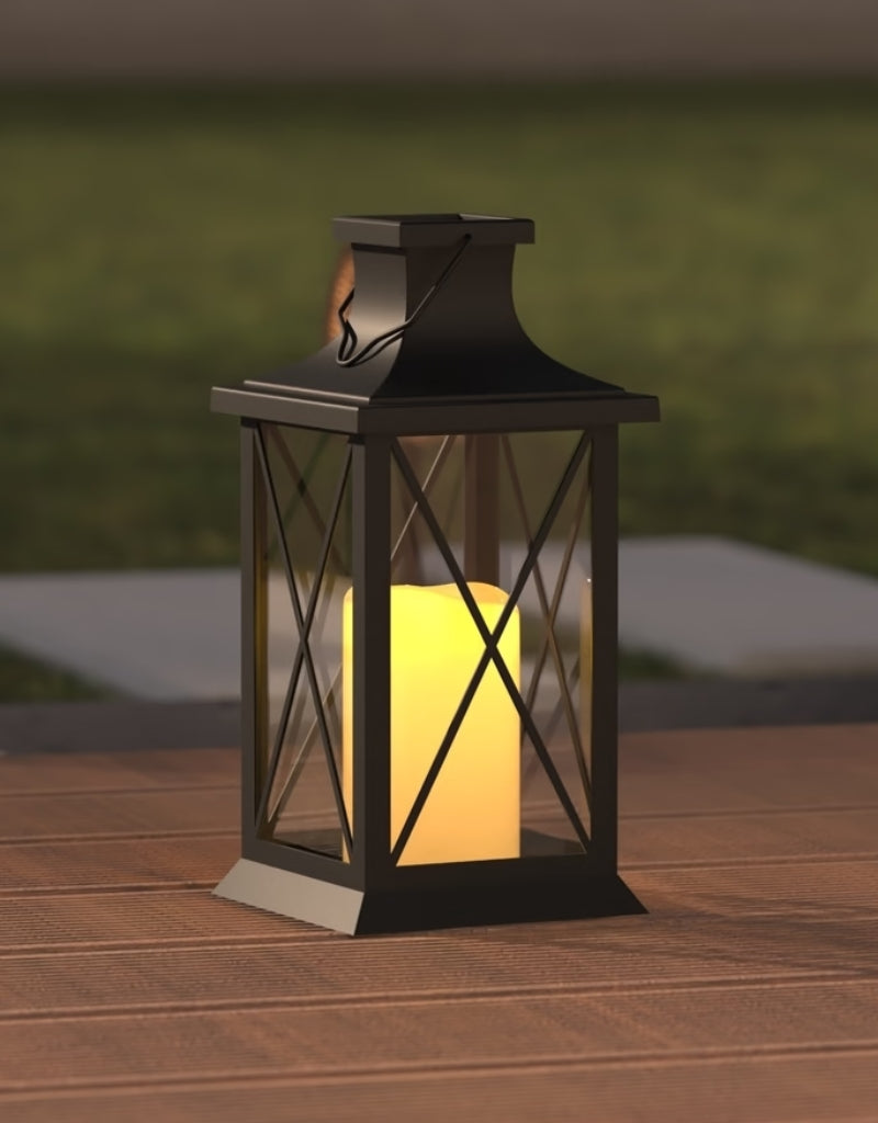 Ramadan Black Large Led Hanging Plastic Lantern Decoration