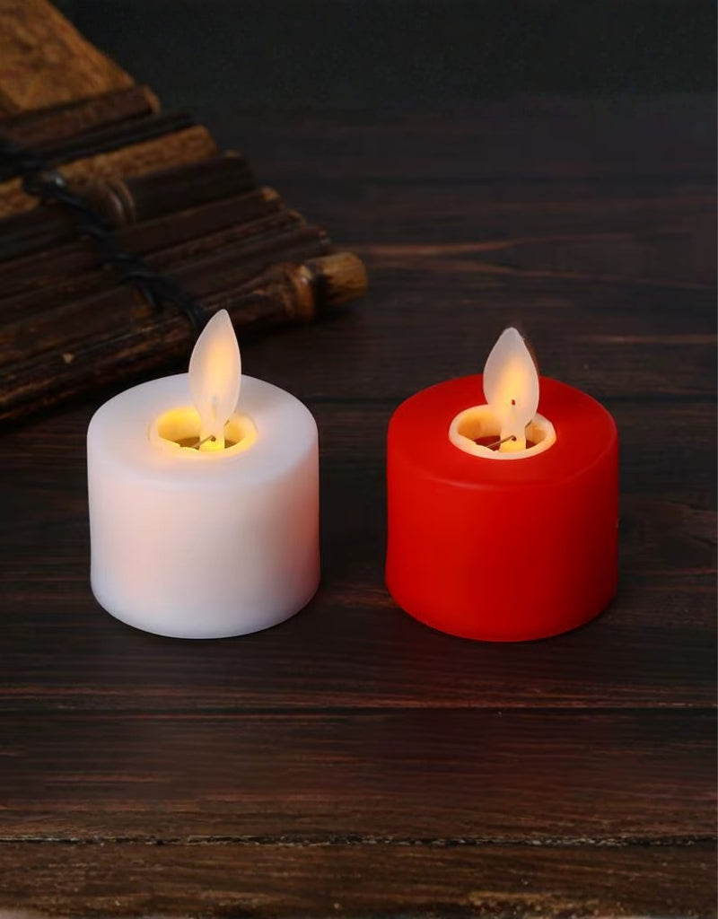 Light Red White And Creamy Swing Candle