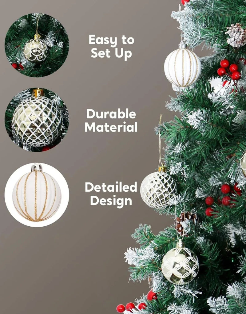 Plastic Balls Christmas Tree Hanging Decoration 30 PCS