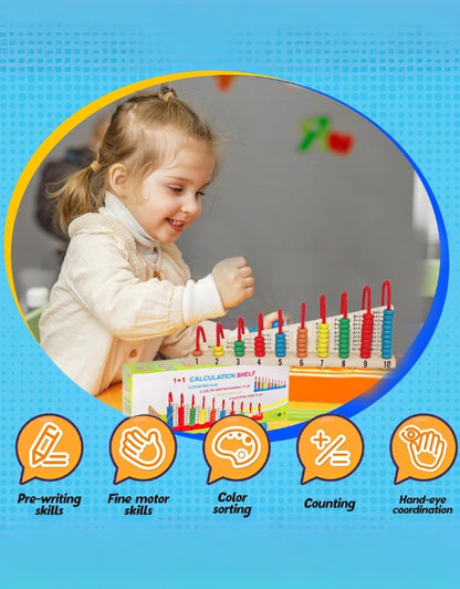 Wooden Educational Abacus For Children Vertical 10 Columns