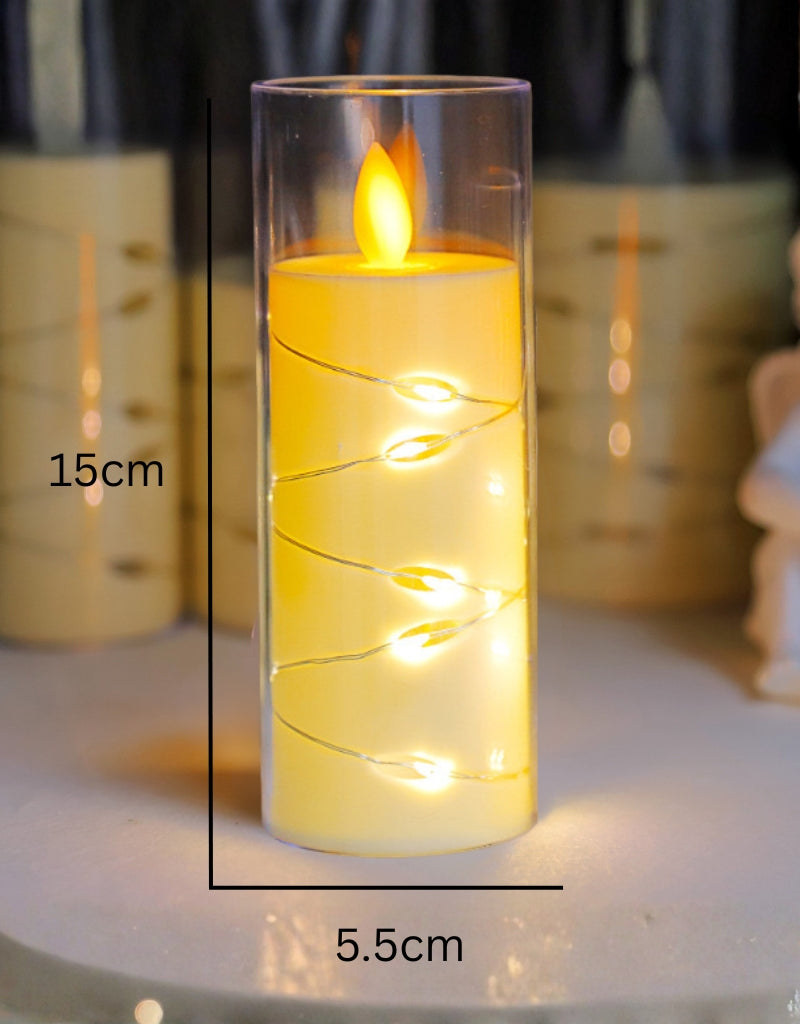 Wavy Flameless Elegant Candles for Wedding