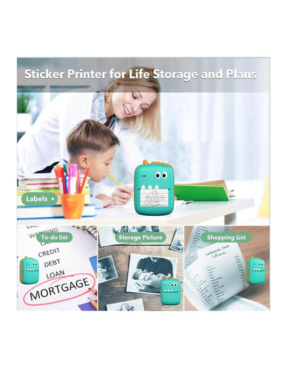 Compact Mini Pocket Printer Bluetooth Connection One Click Printing