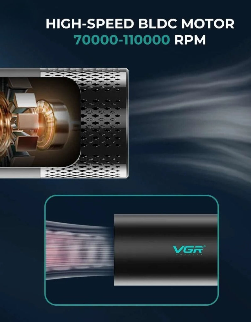 𝗩𝗚𝗥 Hair Dryers Professional Air Blower 110000 RPM Hair Dryer Bldc Motor