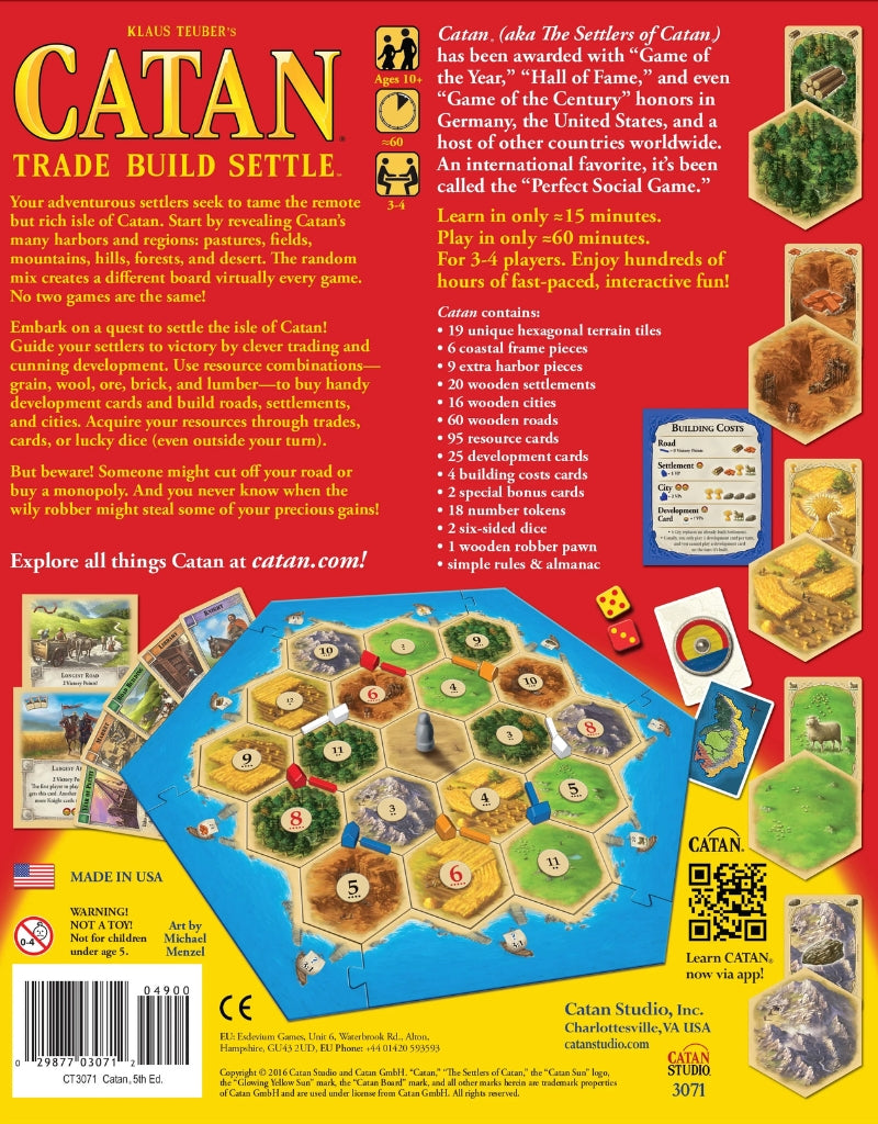 Catan 5th Edition Strategy Board Game for Family