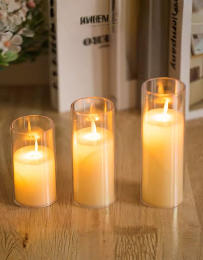 Wavy Flameless Flickering Candle Lights Battery Powered