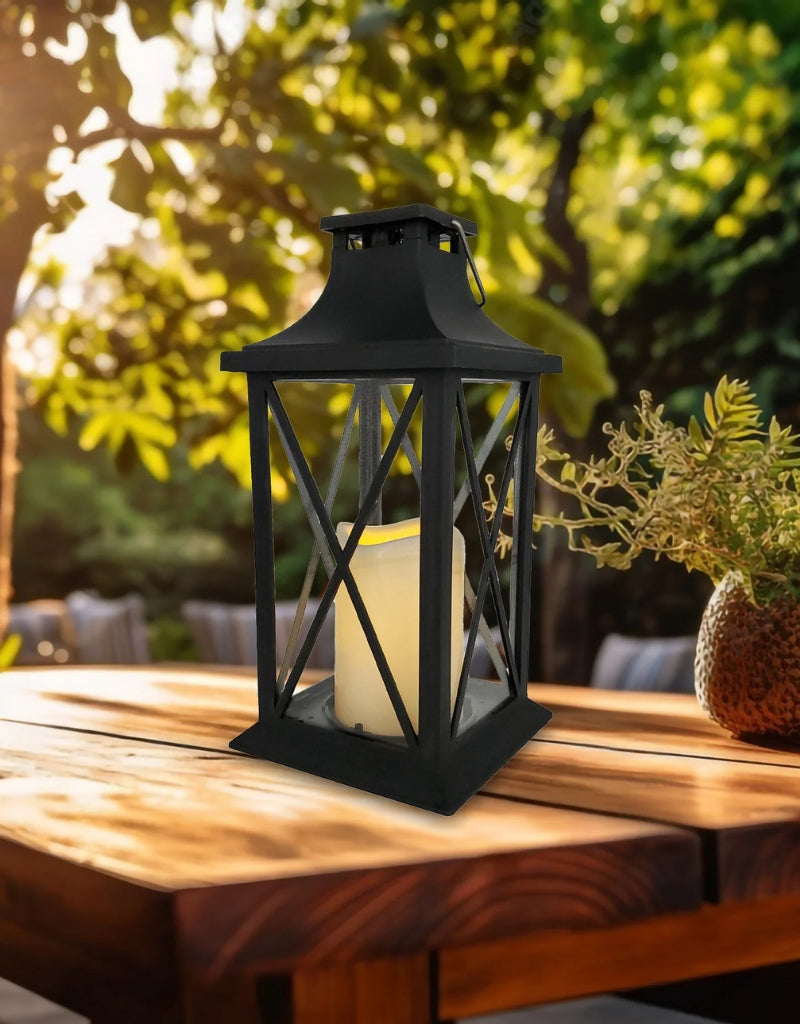 Ramadan Black Large Led Hanging Plastic Lantern Decoration