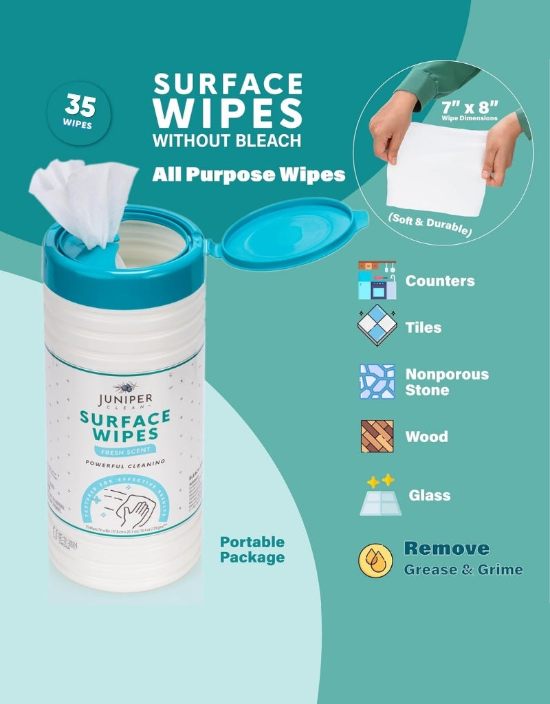 Pack Surface Cleaning Wipes Bleach Free 35 PCS