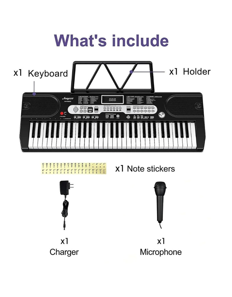 Piano 61 Key Keyboard Piano for Beginner & Professional