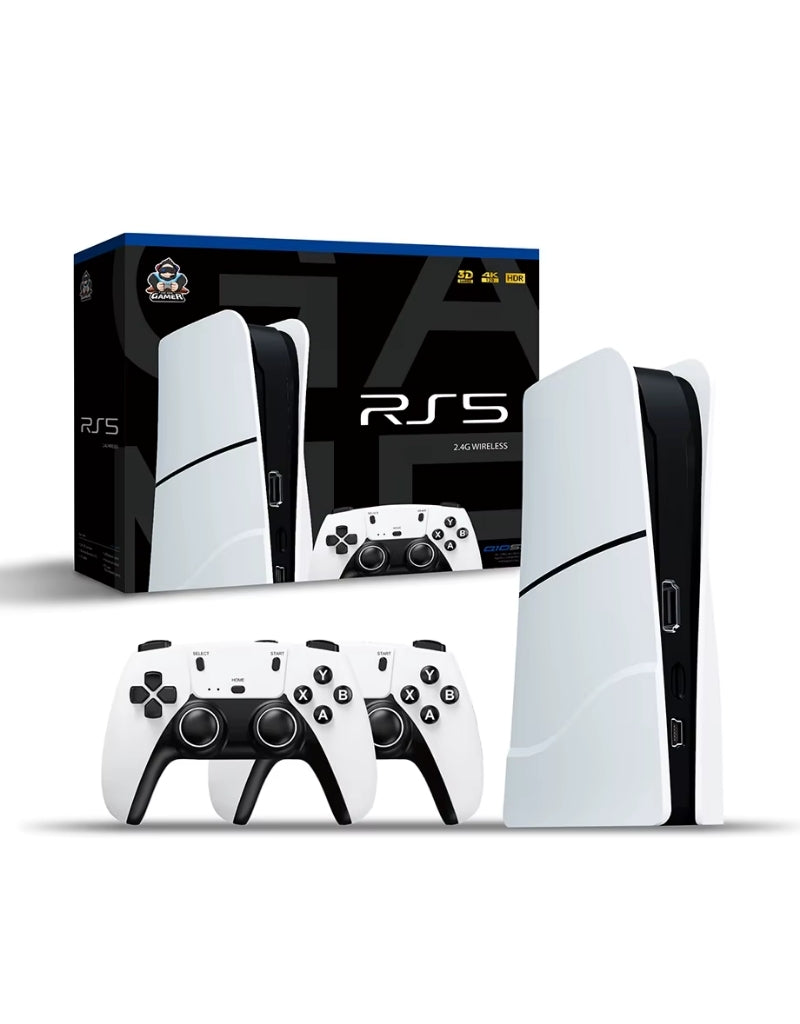RS5 Game box 46,000+ Classic Games 2 Wireless Controllers & 4K HDMI Plug & Play