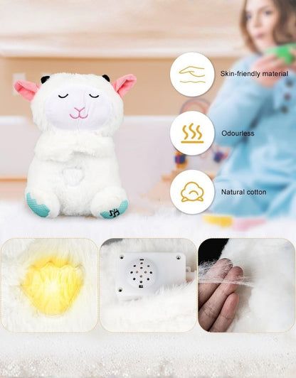 Cuddly Toy Slumber Sheep with Heartbeat