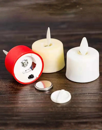 Light Red White And Creamy Swing Candle
