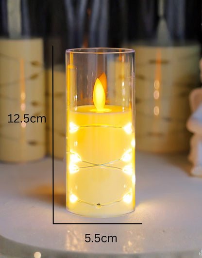 Wavy Flameless Elegant Candles for Wedding