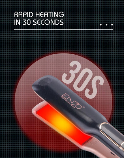 مكواة فرد الشعر الاحترافية EN-3856 مع شامبو وسيروم للشعر التالف