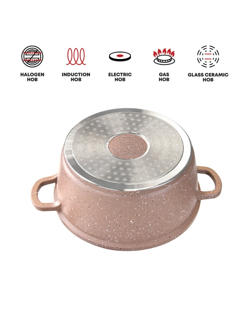 𝗡𝗲𝗮 𝗠𝗮𝗿𝗯𝗲𝗹𝗹 Stockpot Set 5pc Brown-Red