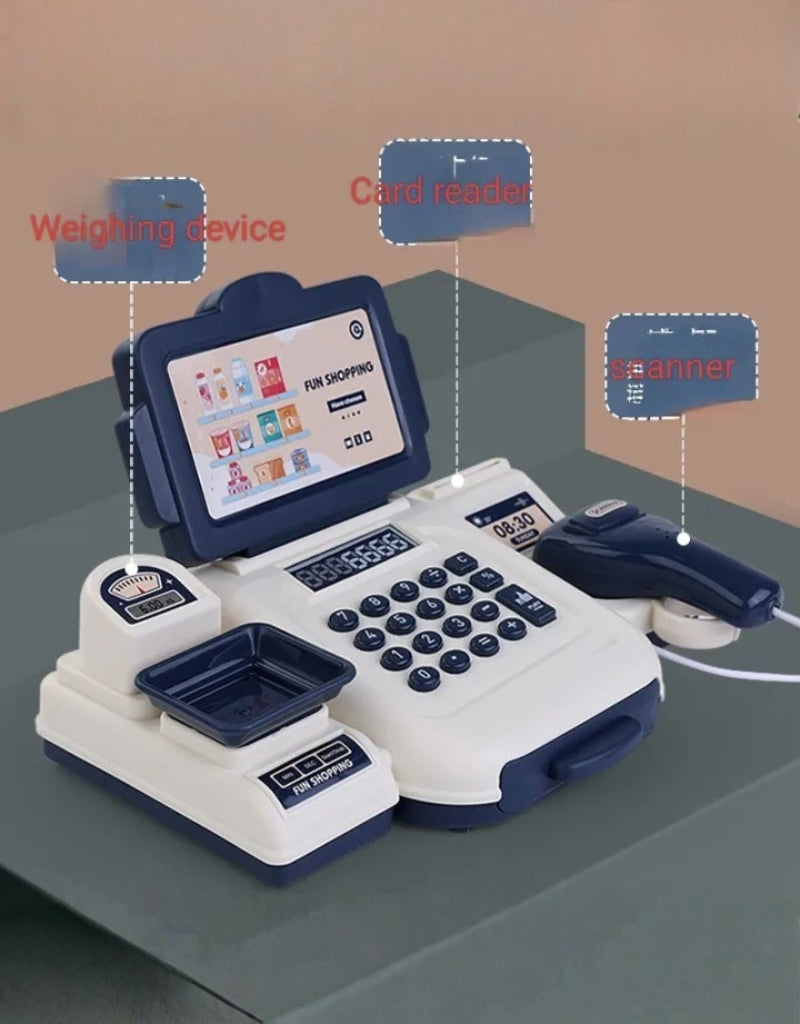 Kuromi Cash Register Toys with Calculator Pretend Play House