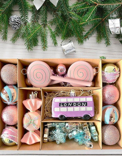 Christmas Tree Ornaments Assorted Pendants 34 PCS