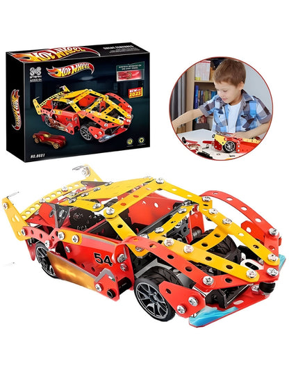 𝗛𝗼𝘁𝗪𝗵𝗲𝗲𝗹 370 PCS Metal Car Building Kit