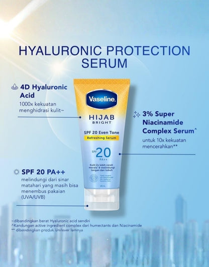 𝗩𝗮𝘀𝗲𝗹𝗶𝗻𝗲 Hijab Bright SPF20 Even Tone Refreshing Serum 180 ML