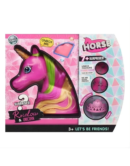 Light Unicorn Hairstyle Mannequin With Sound Surprises