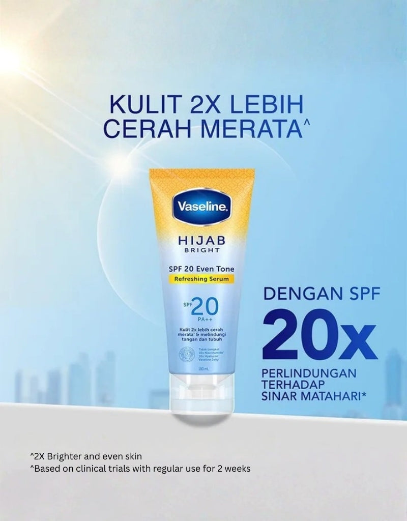 𝗩𝗮𝘀𝗲𝗹𝗶𝗻𝗲 Hijab Bright SPF20 Even Tone Refreshing Serum 180 ML