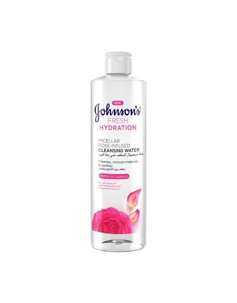 𝗝𝗼𝗵𝗻𝘀𝗼𝗻'𝘀 Fresh Hydration Micellar Rose Water Infused 400 ML