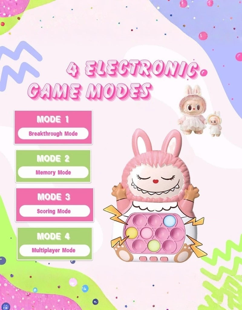 Pop It Electronic Sensory Toys Labubu Pink Brown