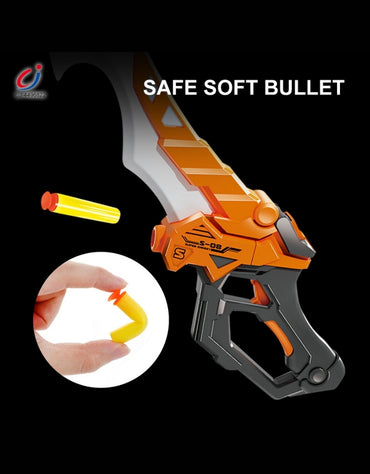 Cartoon Soft Bullet Gun 2 in 1 Knife Shaped Shooting Game