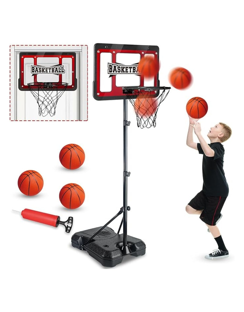 Adjustable Height Basketball Toy with Stand 148-198 CM
