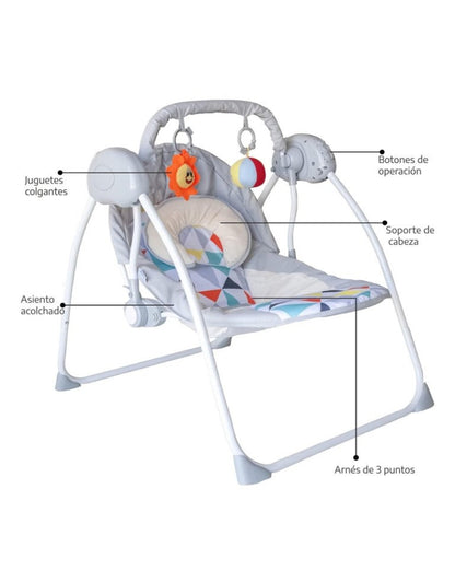 Safe Intelligence Remote Control  Rocking Chair For Baby