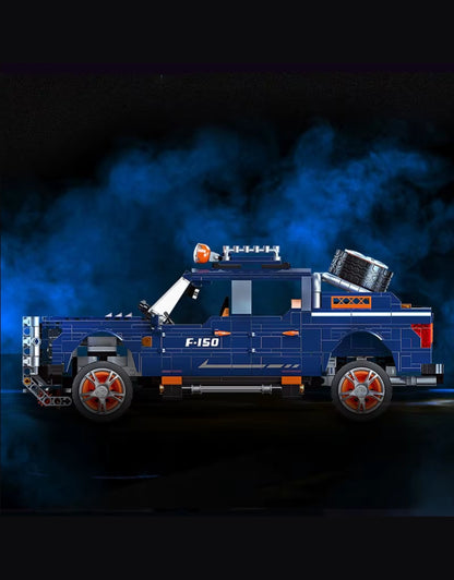 1293PCS Creative Ford Raptors 92020 F150 Pickup Truck Building Blocks Off-Road