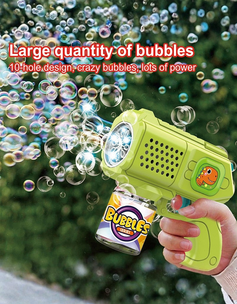 Factory Outdoor Toy Automatic Bubble Gun Light up