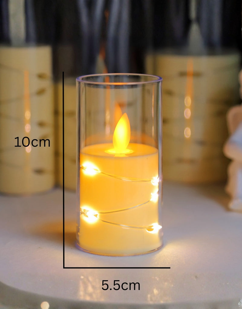 Wavy Flameless Elegant Candles for Wedding