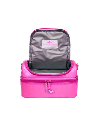 𝗦𝗺𝗶𝗴𝗴𝗹𝗲 Pink Barbie Double Decker Lunchbox With Strap