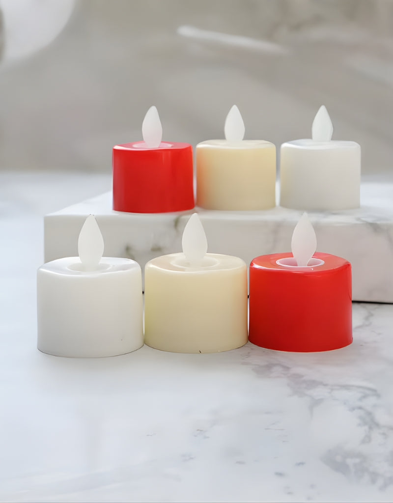 Light Red White And Creamy Swing Candle