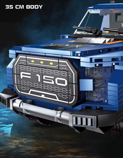 1293PCS Creative Ford Raptors 92020 F150 Pickup Truck Building Blocks Off-Road