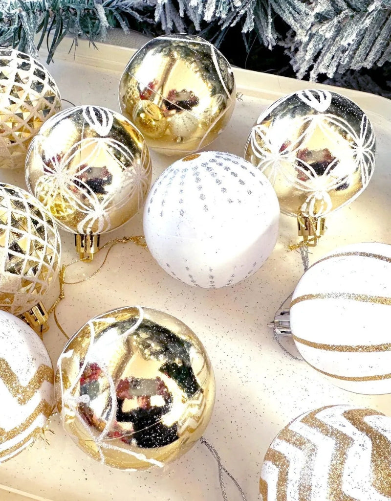 Plastic Balls Christmas Tree Hanging Decoration 30 PCS