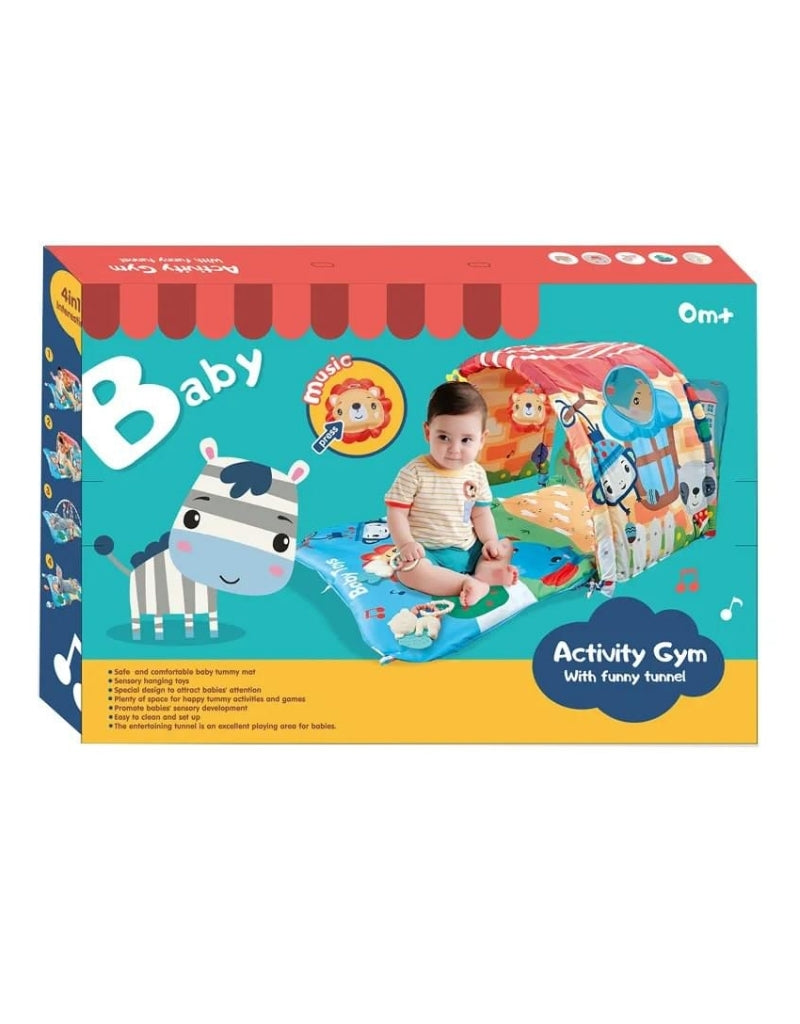 4 in 1 Funny Tunnel Soft Crawling Gym Baby Play Mat