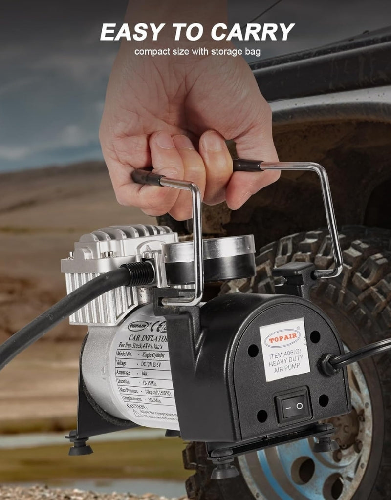 Air Pump For Big Tires With Self Protected Device