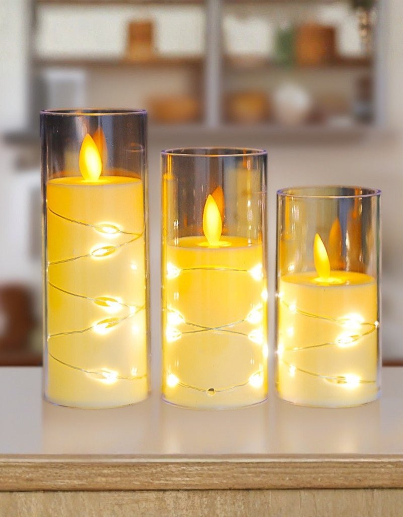 Wavy Flameless Elegant Candles for Wedding