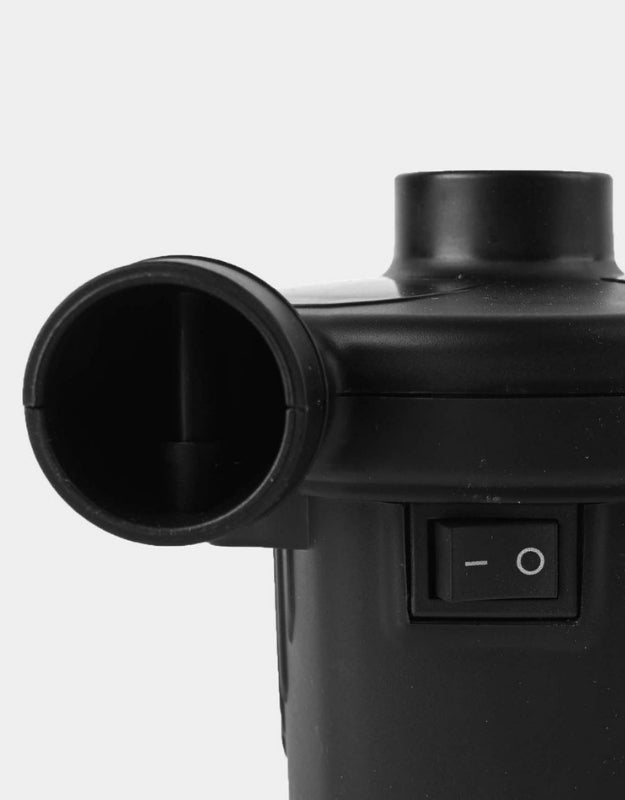 A product shot of the electric air pump, showing its design and long power cord