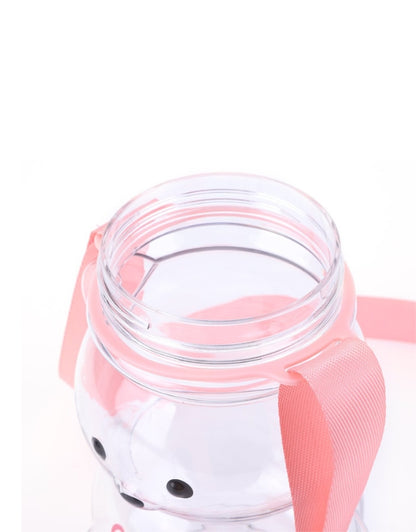 Open top of the bear water bottle showing the wide mouth for easy filling and cleaning.