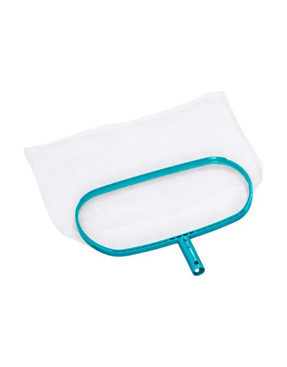 Close-up of Bestway 58278 bottom landing net with white mesh and blue frame.