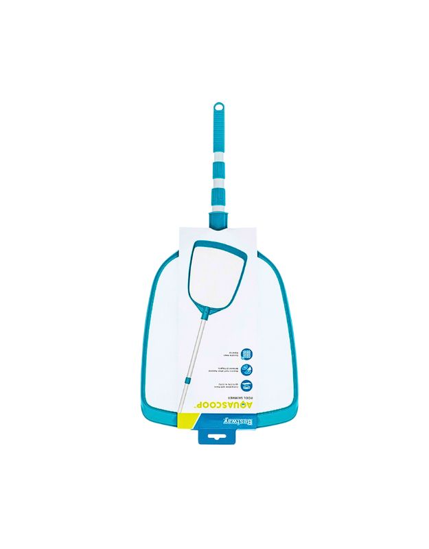 Bestway 58635 BW Pool Dust Net with packaging displayed, showing AquaScoop branding
