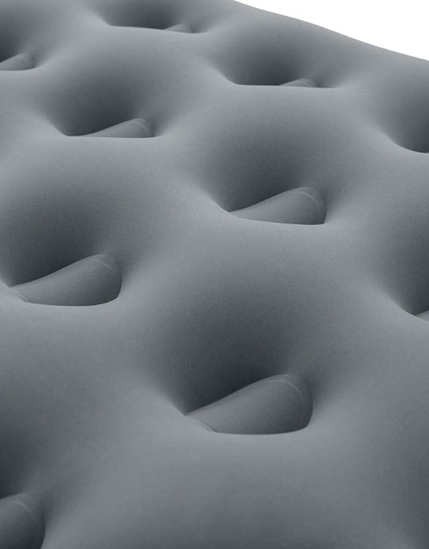 Close-up of soft flocked surface on Bestway inflatable mattress.