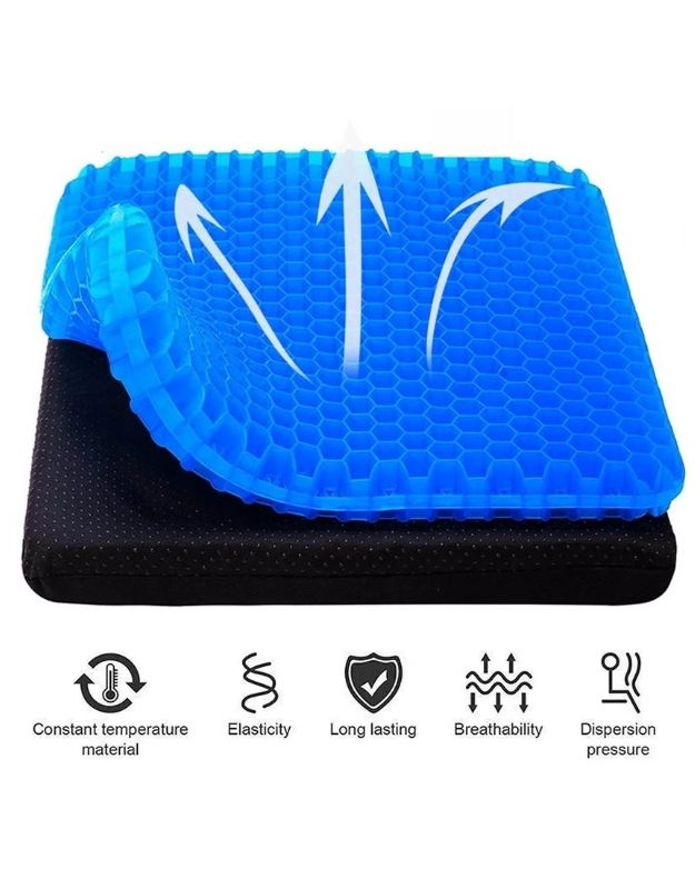 Flexible gel cushion showing elasticity and long-lasting durability.
