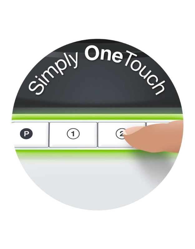 Braun PurEase food processor one-touch control buttons.